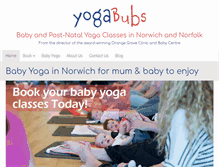 Tablet Screenshot of norwichbabyyoga.com